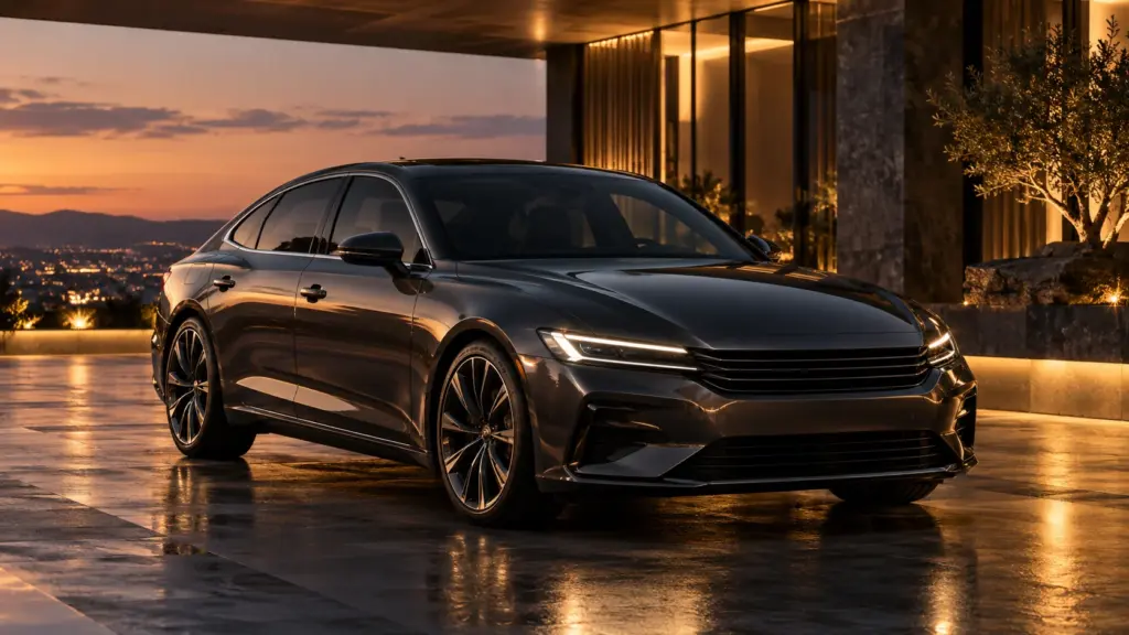 Ilustrační fotografie osobního automobilu v moderním prostředí